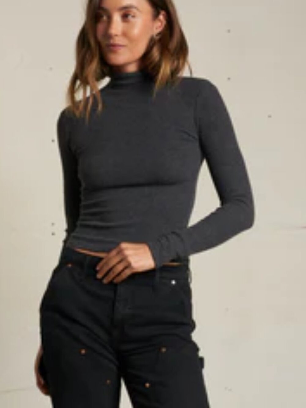 PerfectWhiteTee Noelle Mock Neck Top M - Picture 6 of 6